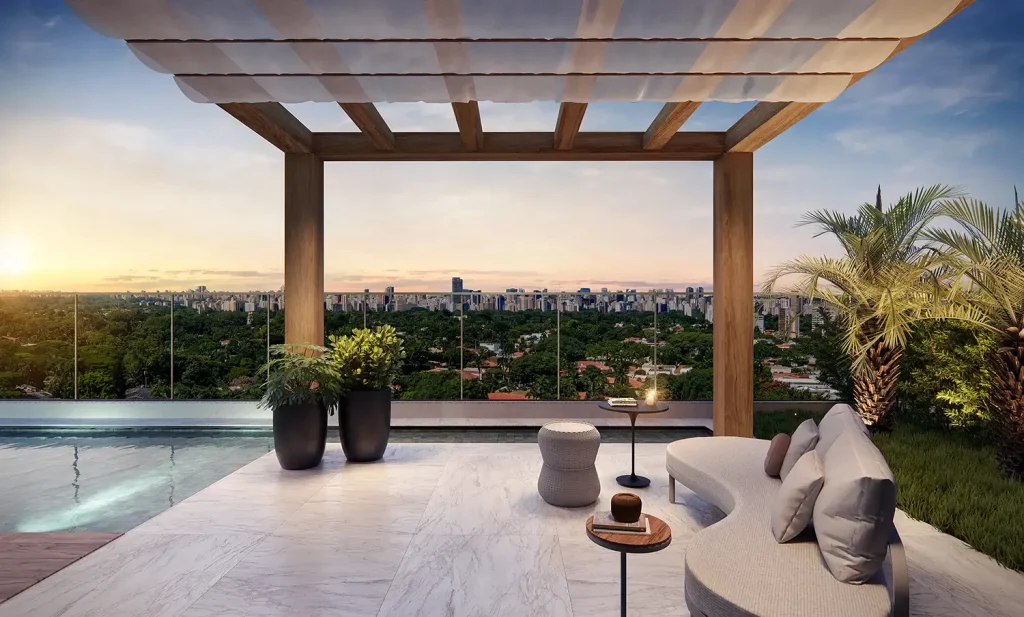 Pool House Do Gio Jardins, Perspectiva Ilustrada