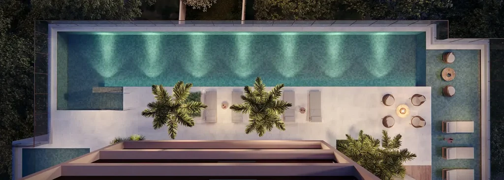 Vista Aérea Da Piscina Do Gio Jardins, Perspectiva Ilustrada
